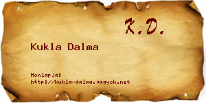 Kukla Dalma névjegykártya